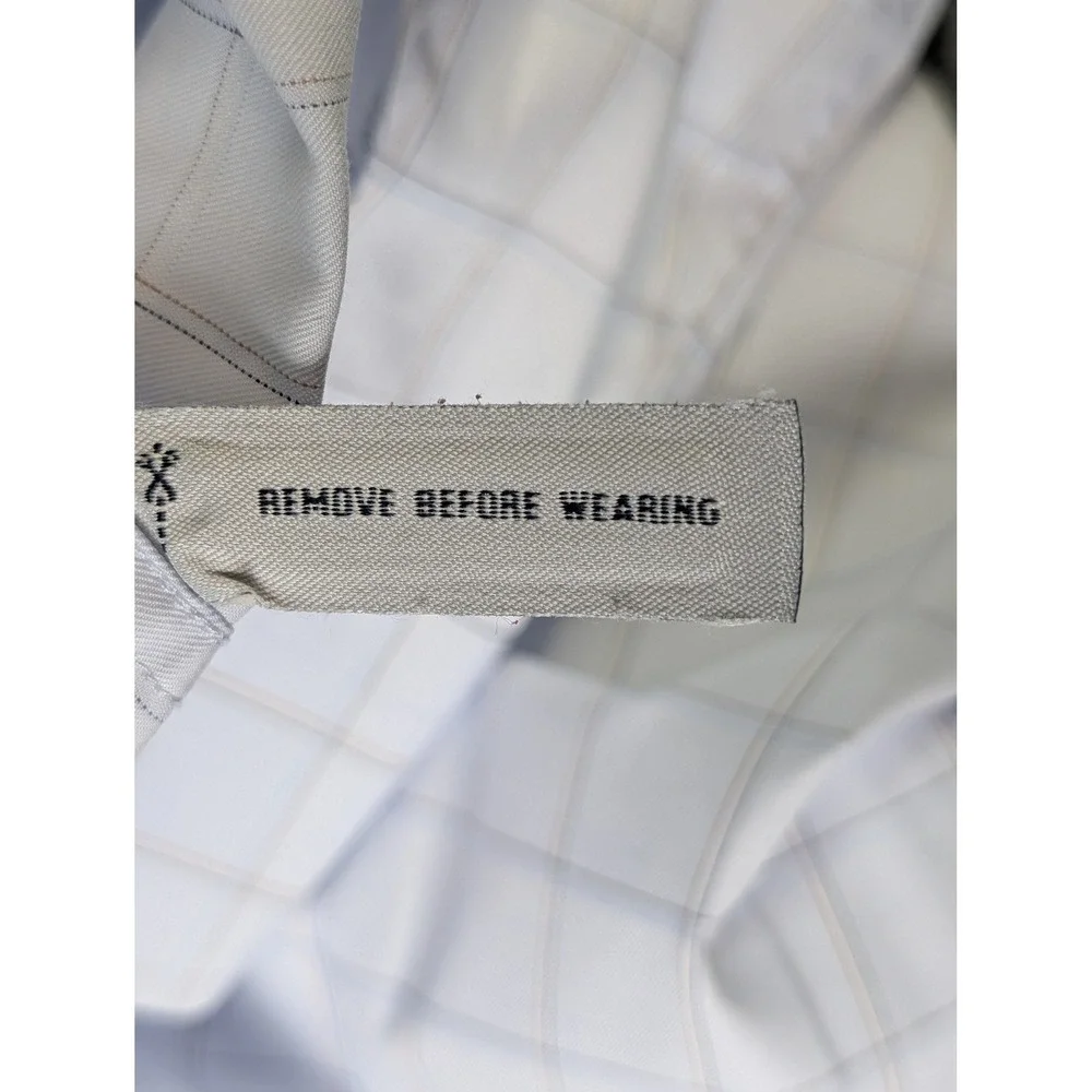 Banana Republic Classic Fit Mens XL Light Blue Windowpane Check Cotton Shirt EUC